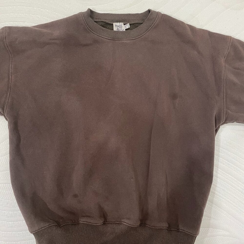 Princess Polly Brown Crewneck Sweatshirt  in Size Small